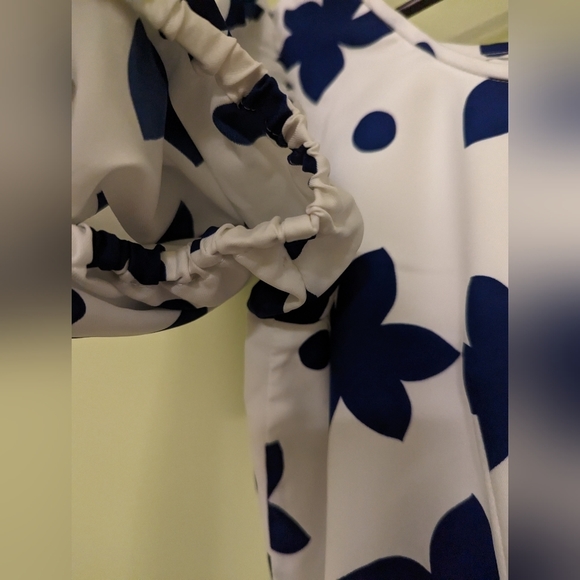 VINTAGE Hand made puff sleeve floral spring summer dress - Picture 4 of 9
